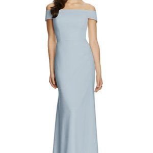 Dessy Collection Off the Shoulder Gown (Mist)